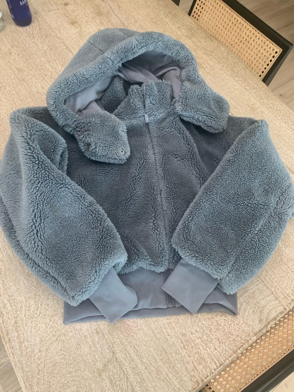 ALO Yoga Plush Sherpa Jacket in Pale Blue